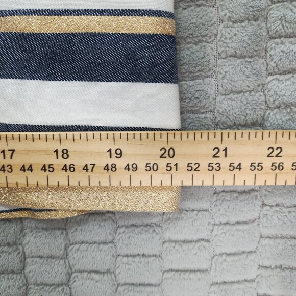 J. Crew Striped Mini Skirt-Navy, Gold, White-Lined-Metallic-Sz 8 - Picture 11 of 12